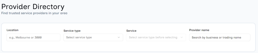 Search provider screenshot